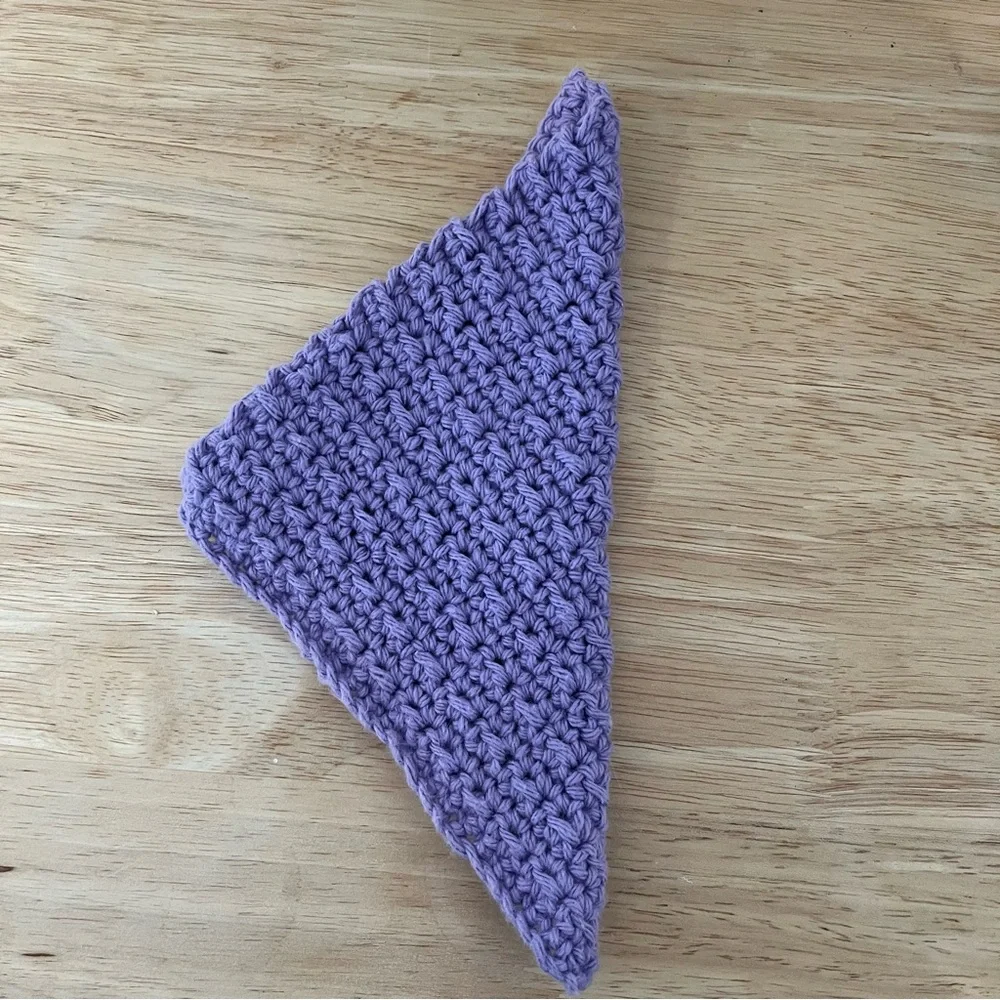 New Handmade Purple and White Crochet Bath Spa Accessory Set